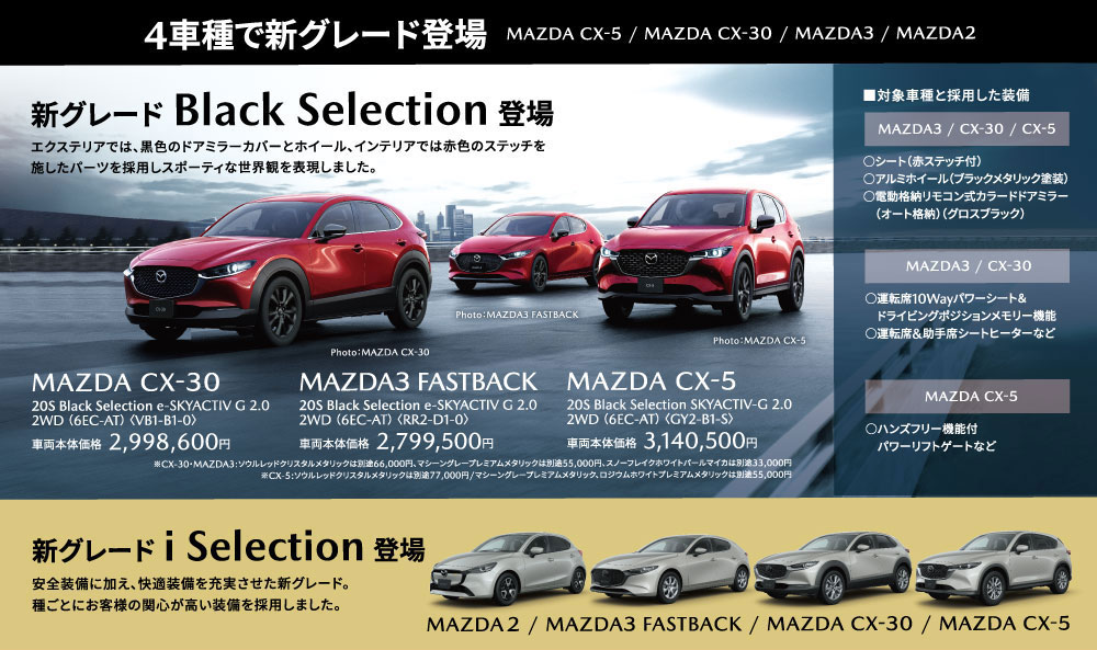 新グレードBlack Selection登場