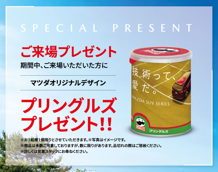 ご来場プレゼント マツダオリジナルデザイン プリングルズ