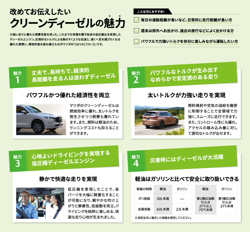 改めてお伝えしたいクリーンディーゼルの魅力